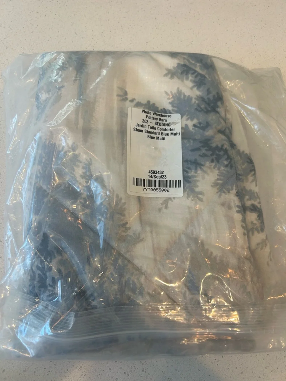 Pottery Barn Jardin Toile Standard Pillow Sham